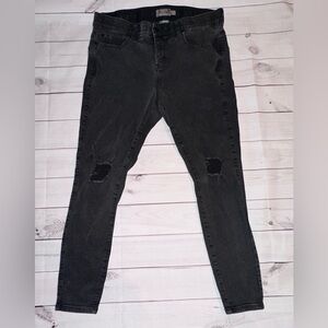 Torrid Bombshell Skinny Black Distressed Jeans Size 20T, Casual, Plus Size Jeans